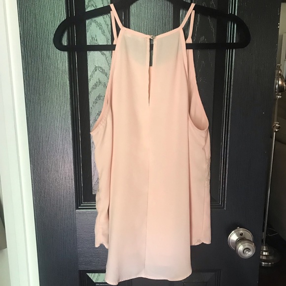 Brixton Ivy Stitchfix Size M Halter Top Blush Lace - Picture 4 of 4
